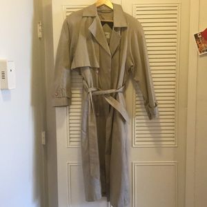 Vintage tan long trench coat